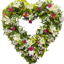 Coroa de Flores Coração Luxo 04 GO coração luxo para entrega em Aparecida de Goiânia - Floricultura online