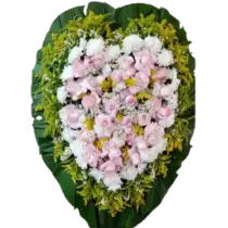 Coroa de Flores Coração Luxo 01 BH coração luxo para entrega em Sabará - Floricultura online
