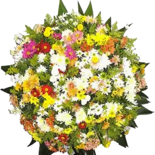 Coroa de Flores Requinte 02 RJ requinte para entrega em Rio de Janeiro - Floricultura online