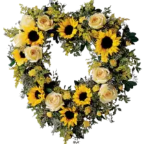 Coroa de Flores Coração Luxo 03 RJ coração luxo para entrega em Duque de Caxias - Floricultura online