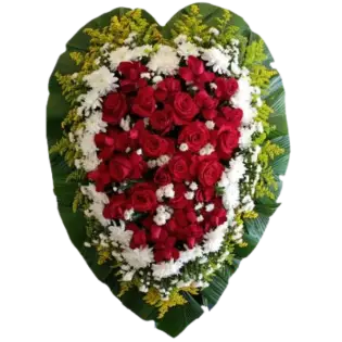 Coroa de Flores Coração Luxo 02 GO coração luxo para entrega em Goiânia - Floricultura online