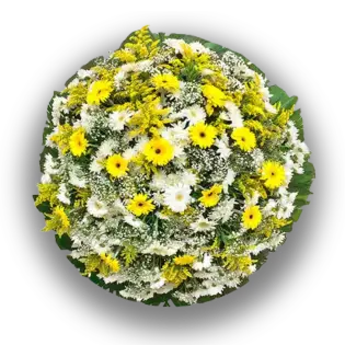 Coroa de Flores Requinte 01 GO requinte para entrega em Goiânia - Floricultura online