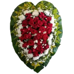 Coroa de Flores Coração Luxo 01 DF coração luxo para entrega em Brasília - Floricultura online