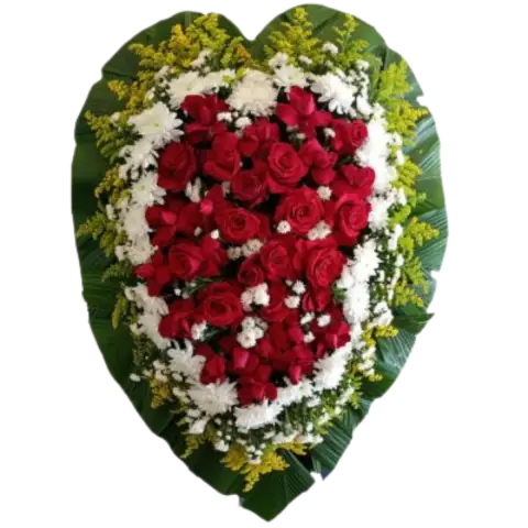 Coroa de Flores Coração Luxo 01 GO coração luxo para entrega em Goiânia - Floricultura online