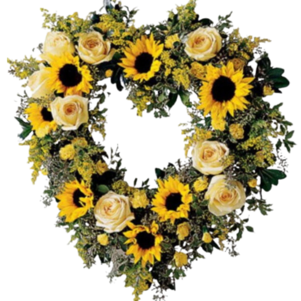 Coroa de Flores Coração Luxo 02 GO coração luxo para entrega em Goiânia - Floricultura online