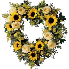 Coroa de Flores Coração Luxo 02 DF coração luxo para entrega em Brasília - Floricultura online