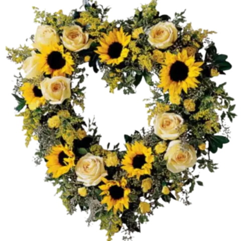 Coroa de Flores Coração Luxo 02 GO coração luxo para entrega em Goiânia - Floricultura online