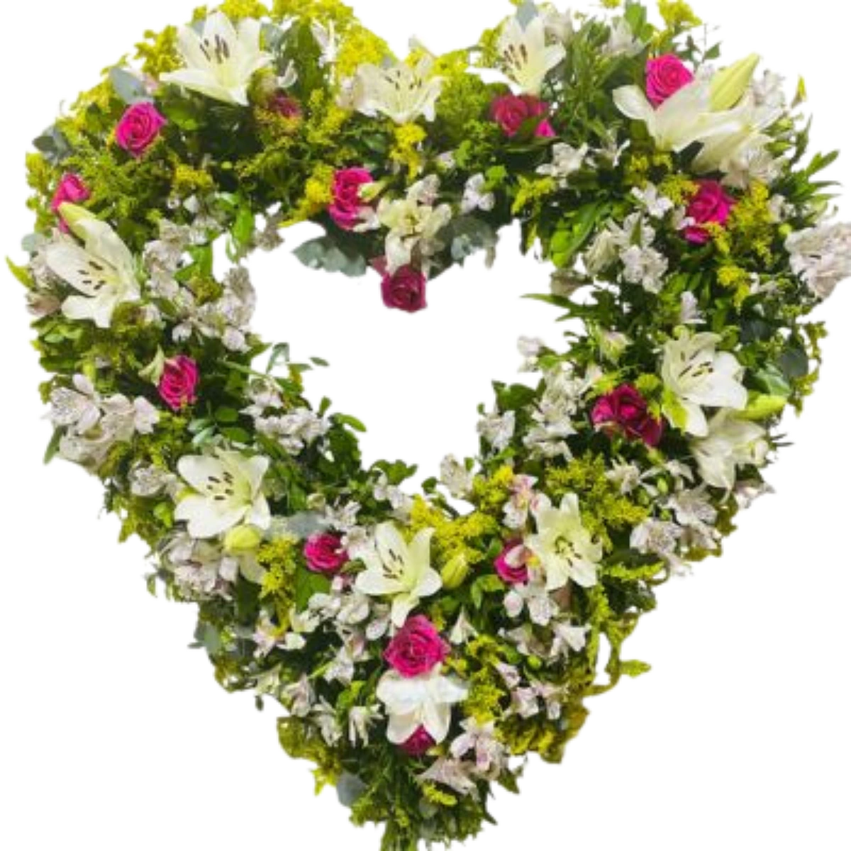 Coroa de Flores Coração Luxo 03 BA coração luxo para entrega em Salvador - Floricultura online