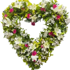 Coroa de Flores Coração Luxo 03 DF coração luxo para entrega em Brasília - Floricultura online