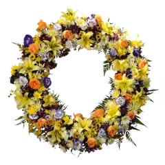 Coroa de Flores Guirlanda 02 RJ guirlanda para entrega em Rio de Janeiro - Floricultura online
