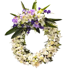 Coroa de Flores Guirlanda 03 RJ guirlanda para entrega em Rio de Janeiro - Floricultura online