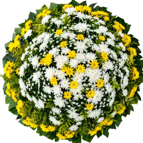 Coroa de Flores Requinte 01 GO requinte para entrega em Goiânia - Floricultura online